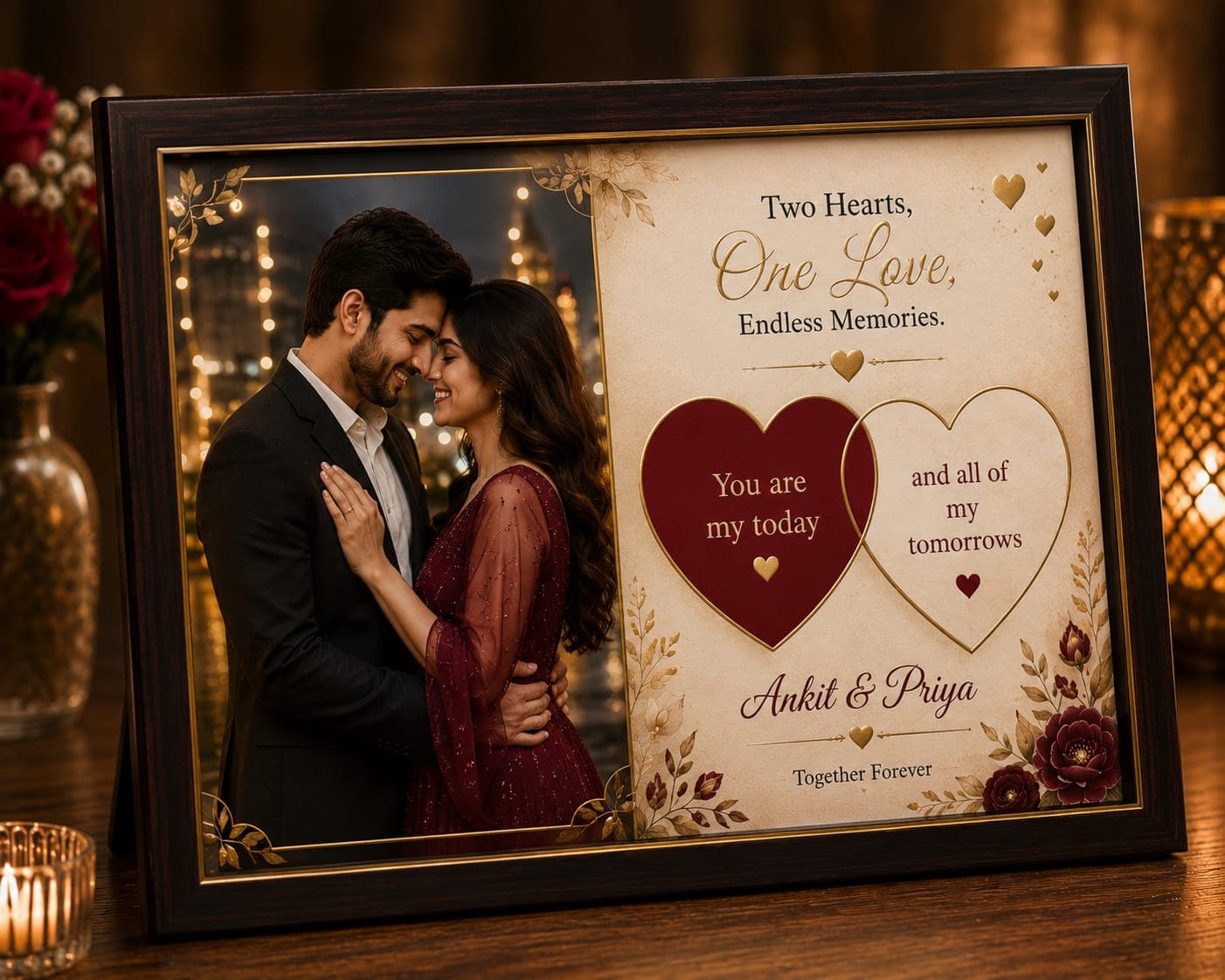 Personalized Couple Love Photo Frame