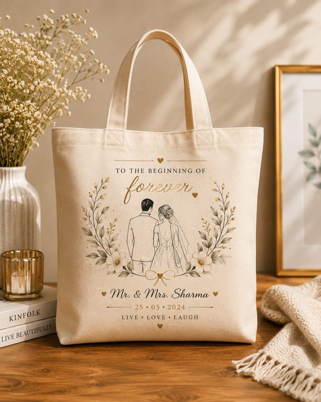 Personalized Wedding Tote Bag